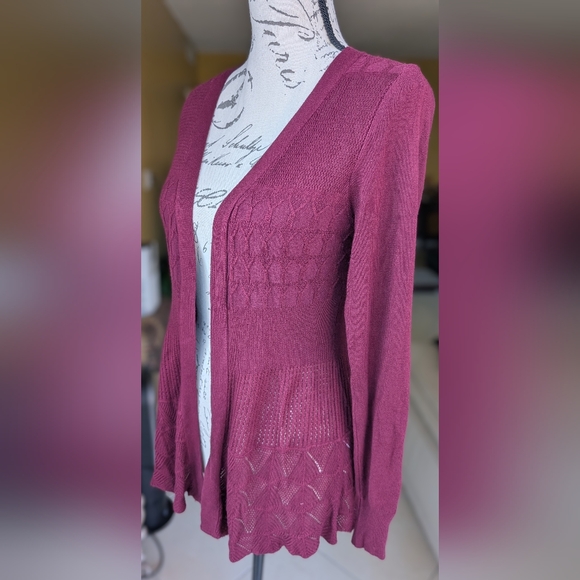 NWT DREAMERS Burgundy Cardigan  Size Medium - Picture 4 of 15